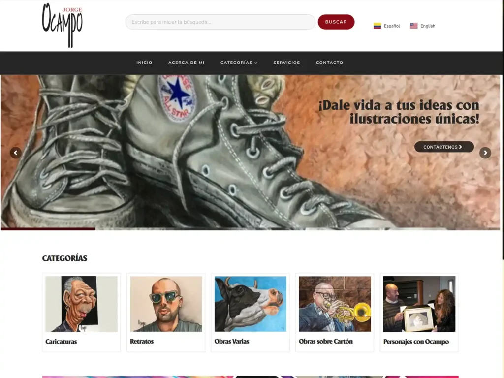 Foto de sitio web desarrollado por impacto visual